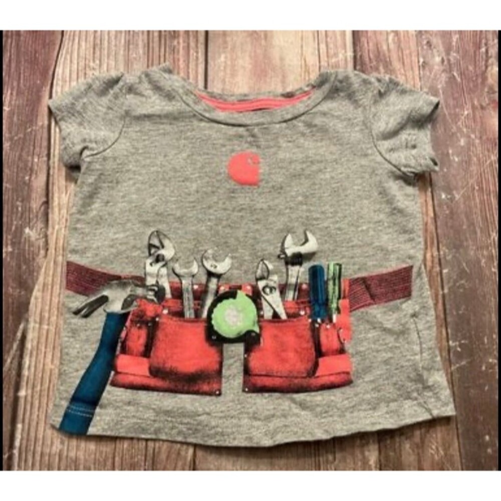 Carhartt Baby Girl Tool Belt Shirt, Size 9 months